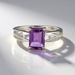 Anello in argento con Ametista