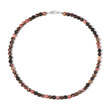 Collana in argento con Rodonite