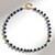 Collana in argento con Perla Nera di Acqua Dolce