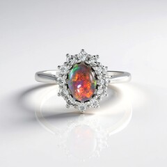 Anello in argento con Opale Mezezo