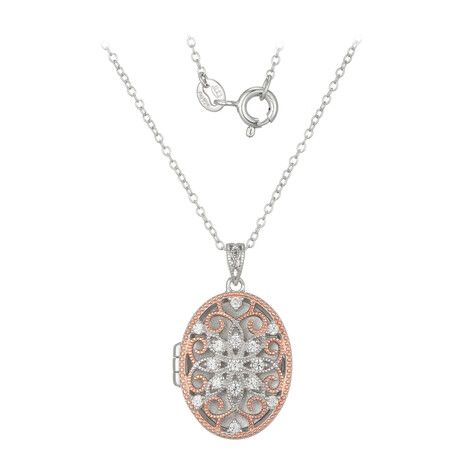 Zirkon-Silberhalskette (Adela Silber)