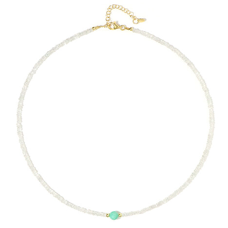 Edelstein-Silberhalskette