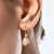 Pendientes en plata con Piedra de luna melocotón