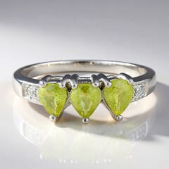 Anello placcato in platino con Zaffiro del Mozambico