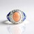 Anello in argento con Pietra di Luna Pesca (Adela Silber)