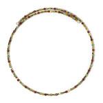 Stalen halsband met Mozambique granaten (Riya)