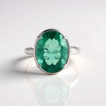 Anello in argento con Fluorite Verde