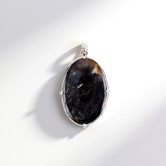 Ciondolo in argento con Agata Prairie