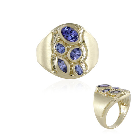 Anillo en oro con Tanzanita AAA (de Melo)