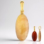 Ciondolo in argento con Ambra Baltica (dagen)