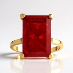 Anello in argento con Quarzo Rosso