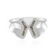 Bague en argent et Diamant champagne I2 (de Melo)