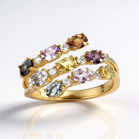 Anello in oro con Zaffiro Fancy (CIRARI)