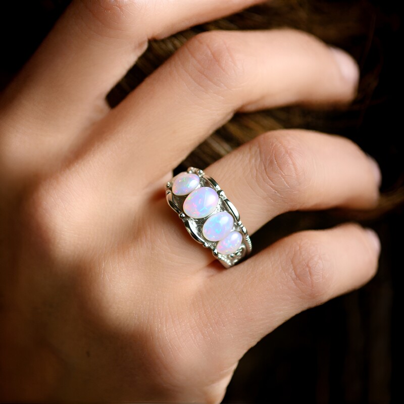 Welo-Opal-Silberring