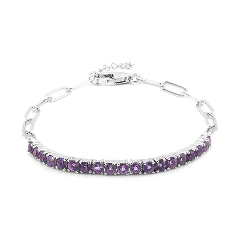 Brazalete en plata con Amatista