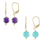 Zilveren oorbellen met amazonieten