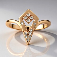 Anello in oro con Diamante Rose de France SI1 di Argyle (Annette)