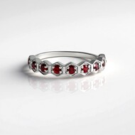 Anillo en plata con Rubí de Tanzania