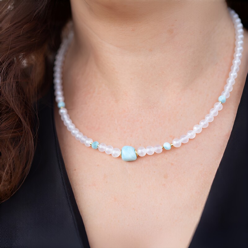 Collana in argento con Larimar