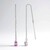 Pendientes en plata con Zafiro de Ceilán rosa