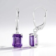 Pendientes en plata con Amatista de Zambia