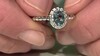 Anillo en plata con Fluorita azul petróleo