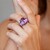 Zilveren ring met een amethist