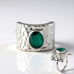 Anello in argento con Grandidierite (SAELOCANA)
