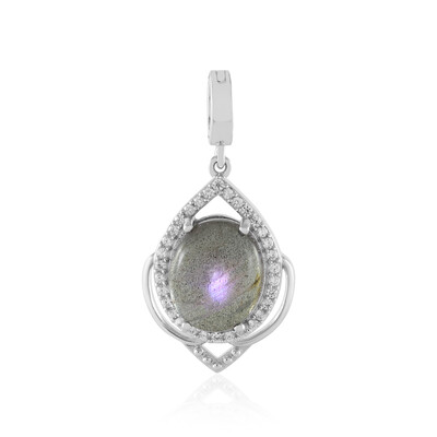 Colgante en plata con Labradorita rosa de Maniry