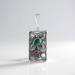 Ciondolo in argento con Malachite (Desert Chic)