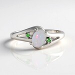 Anello in argento con Opale Australiano