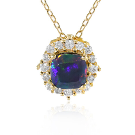 Mezezo-Opal-Silberhalskette (Adela Silber)