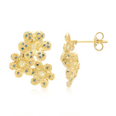 Zilveren oorbellen met Fancy diamanten