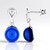Orecchini in argento con Ambra Blu Colombiana (dagen)