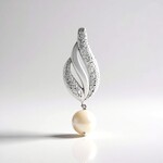 Ciondolo in argento con Perla d'Acqua Dolce Bianca