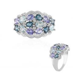 Zilveren ring met Ratanakiri zirkonen