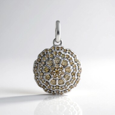 Colgante en oro con Diamante champán I2 (de Melo Gold)