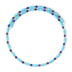 Stalen halsband met Blauwe Magnesieten (Riya)