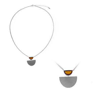 Collana in argento con Ambra Baltica (dagen)