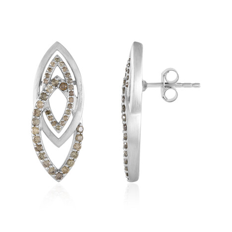 Pendientes en oro con Diamante champán I2 (de Melo Gold)