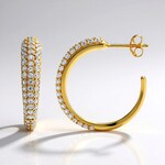 Orecchini in argento con Zircone (M de Luca)