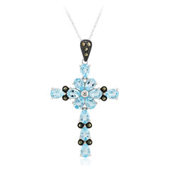 Collana in argento con Topazio Blu Cielo