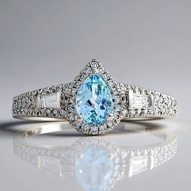 Gouden ring met een Paraiba toermalijn (CIRARI)