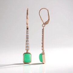 Orecchini in argento con Crisoprasio