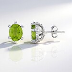 Orecchini in argento con Peridoto (de Melo Essence)