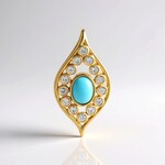 Ciondolo in argento con Turchese Sleeping Beauty (de Melo)