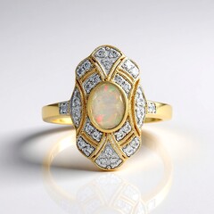 Anello in argento con Opale di Welo