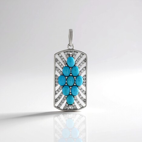 Pendentif en argent et Turquoise Sleeping Beauty (Faszination Türkis)