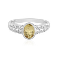 Anello in argento con Berillo Giallo