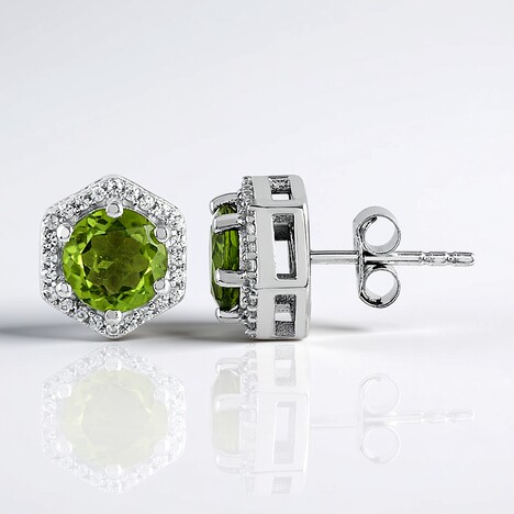 Orecchini in argento con Peridoto